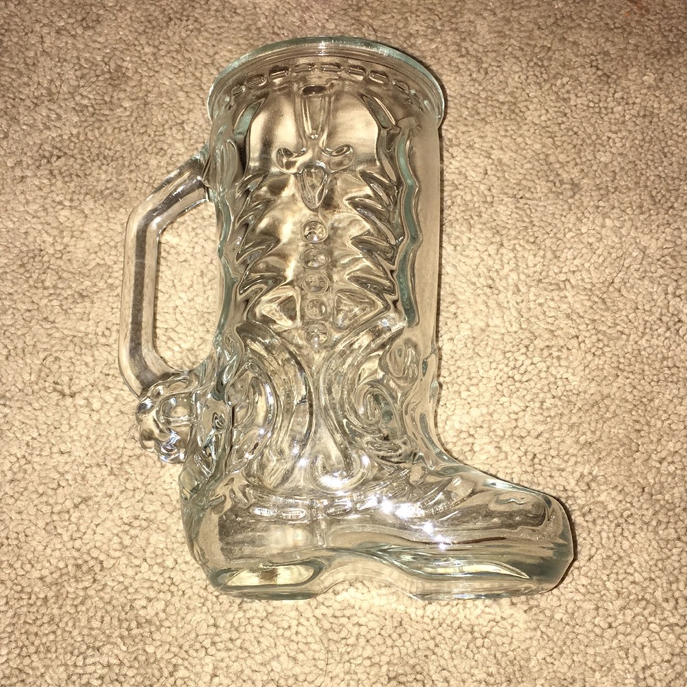 A glass boot cup